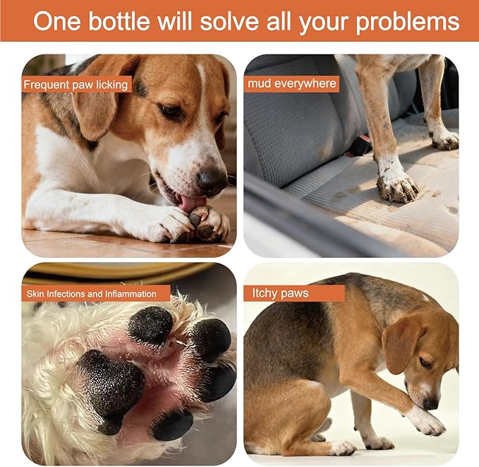 Dog Paw Cleaner- Dog Licking Paws Care | Rinse-Free Dog Toe Cleaner to Reduce Occasional Licking, Deep Clean & Moisturize | for All Dogs & Cats |3.4OZ