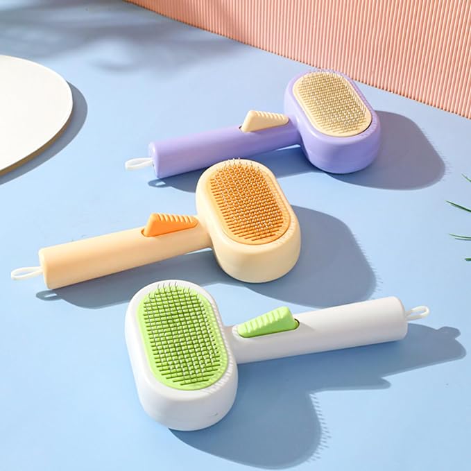 Pet Grooming Comb For Dogs And Cats Gentle Detangling Deshedding Hair Brush Double Side Pet Grooming For Home Use Cats Shedding