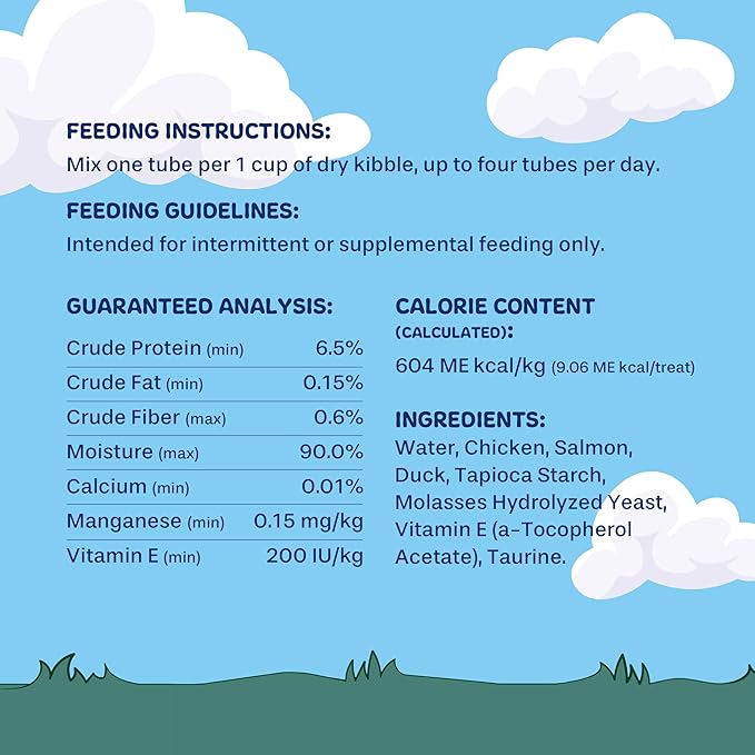 Good Boy Turk & Surf Protein Purees Dog Food Mixers for All Adult Dogs, 10 Count, Easy Single-Serve Triple Flavor Topper Treats with Chicken, Salmon and Duck