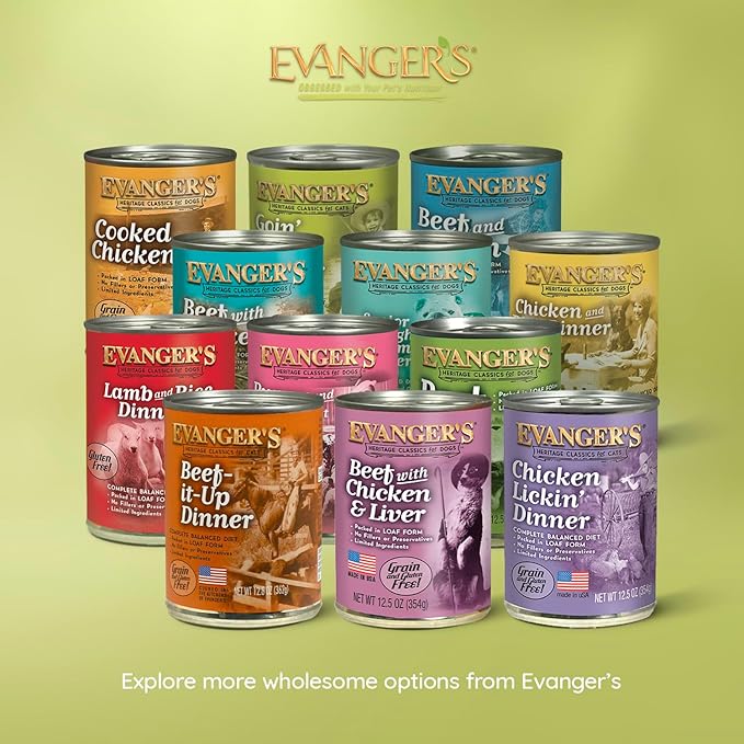 Evanger's Heritage Classics Goin’ Fishin’ Dinner for Cats – 12 Count, 12.5 oz Each – Ocean Fish & Meat Blend, Grain Free, Limited Ingredients, Traditional Loaf Style