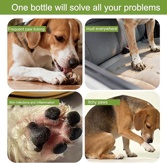 Dog Paw Cleaner 3.4oz - No Rinse Toe Cleanser for Sensitive Paws, Relieves Paw Licking, Deep Cleans Paws & Toe Crevices, Soothes & Moisturizes, Safe for Puppies to Large Pets