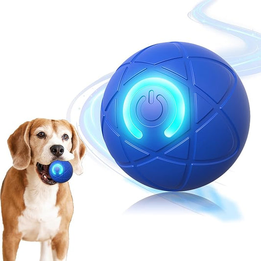 IRIDESCENT Interactive Dog Toys Dog Balls Activated Automatic Rolling Ball for Puppy Small Medium Dogs Smart Jumping Automatic Moving Bouncing and Rotating Ball Vibrating Keep Them Busy