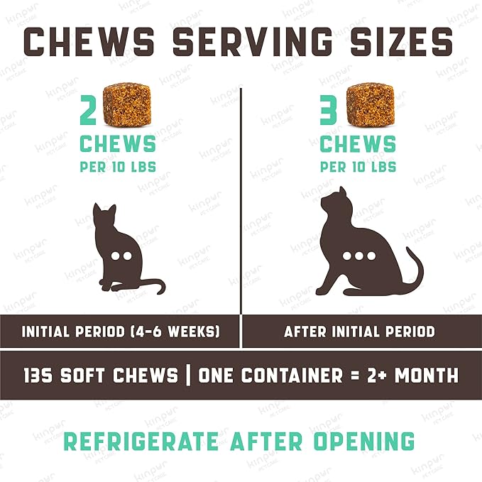 Lysine Cat Treats with Natural Vitamins & Trace Minerals - Daily Immune Support for Cats & Kittens That Eases Sneezing, Runny Nose, Watery Eyes - Promotes Respiratory Health, Normal Eye Function 135