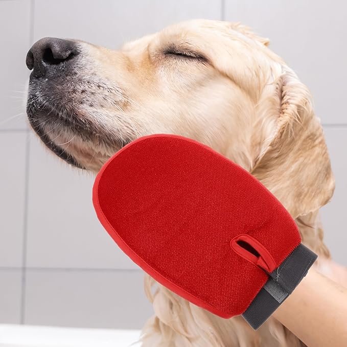 Double Sided Pet Grooming Massage Gloves Efficient Deshedding Brush for Cats Dogs Comfortable Breathable Pet Shower Mitts for Gentle Grooming Durable Use