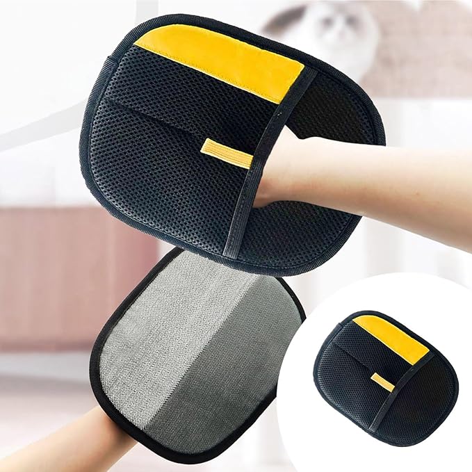 Pet Hair Removal Glove for Cats & Dogs, 2025 New Upgrade Cat Grooming Gloves, Reusable Double Sided Electrostatic Pet Hair Remover for Dogs Bathing for Couch, Furniture, Carpet (A-2 PCS)
