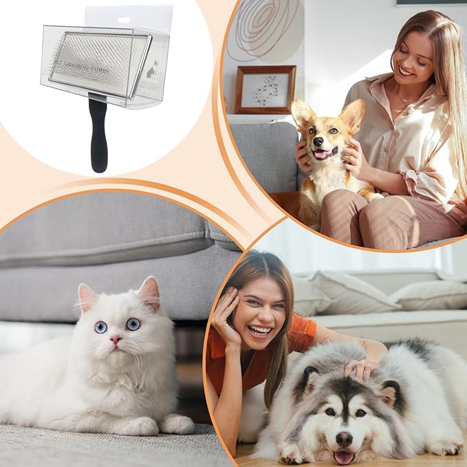 Pet Brushes for Dogs, Dog Brushes for Grooming - Cat Comb Sphicing - Metal Pet Supplies Cleaning Tools Needles, Cat Dematition Tool