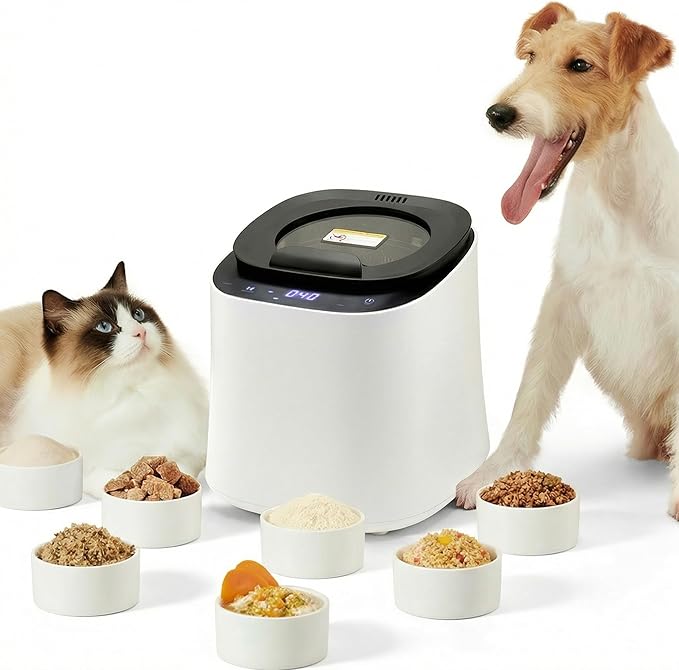 COZIWOW Pet Food Maker & Processor, One-Touch Jerky/Wet/Dry Food/Paste Cooker with 25-Min Fast Mode, Large Capacity & Quick Dry Cleaning, Ideal for Busy Pet Parents & Multi-Pet Families