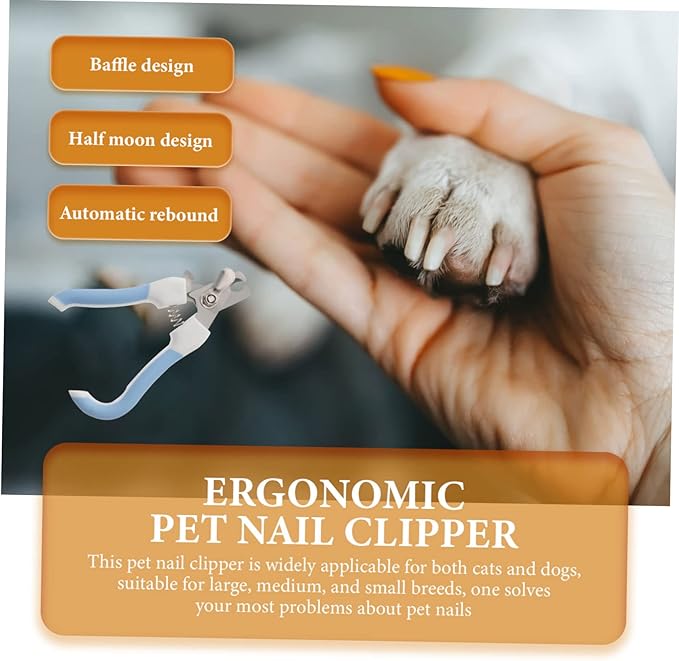 1set Portable Pet Nail Clipper Nail File Ergonomic Design for Easy Use Lightweight and Non- Handle for Comfortable Grooming