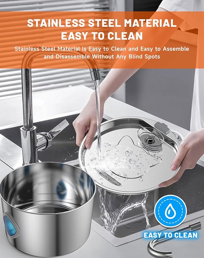 Vetiflow - Set It Once - Fresh Water 24/7, 100% Safe for All Dogs, Vetiflow Dog Bowl with Always Clean, Never Slimy, 108 Oz Vetiflow Water Fountain, Vetiflow Water Bowl (2filter + 2cotton)