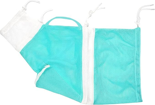 Cat Bathing Bag, 23.6 X 12.6 in / 60 X 32 Cm, Upgraded Pet Grooming Bag, Anti Scratch, Breathable Mesh with Drawstring, Green & White, for Nail Trimming, Medication, Cleaning