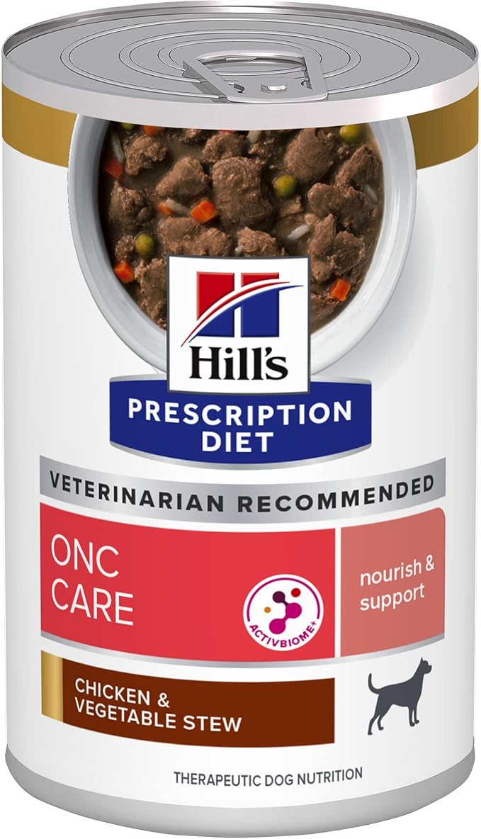 Hill's Prescription Diet ONC Care Wet Dog Food, Chicken & Vegetable Stew, Veterinary Diet, 12.5 oz. Cans, 12-Pack
