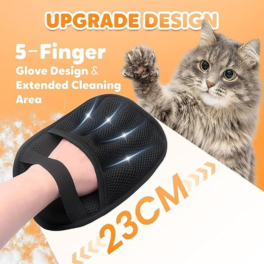 Pet Hair Removal Glove Reusable Pet Hair Remover Glove 2025 New Efficient Grooming Gloves for Pet Hair Furniture Carpet Pet Grooming Best Pet Hair Remover for Laundry Lint Roller Cat Hair Remover (3)