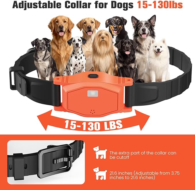 4-in-1 Wireless Dog Fence System, Electric Fences for Medium Large Dogs, 4 Modes Training Collar with Remote, IPX7 Waterproof, Portable Indoor & Outdoor Safe Pet Containment, Real-Time Display
