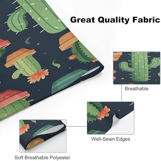 Dog Bandana Spring Pet Scarf Adjustable Triangle Cute Cactus Seamless Illustration Printing Dog Bib Washable Polyester Puppy Bandana for Small Medium Large Dogs Cat Birthday Party Supplies