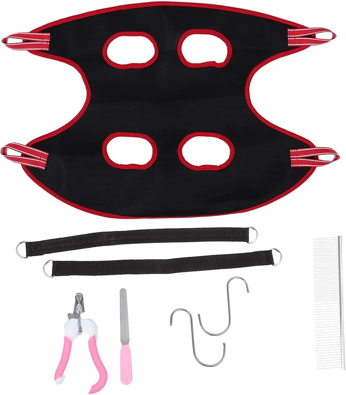 Essential Grooming Kit Nail Clippers Comb and Sling for Your Pet's Comfort and Safety Random