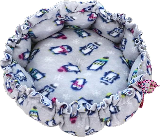 Windproof Warm Pet Bed House Drawstring Design Washable Soft Cushions Kennel for Small Dogs Cats Pet Supplies Houses for Indoor Large Houses for Warm No Heating Pad House Windproof for Winter