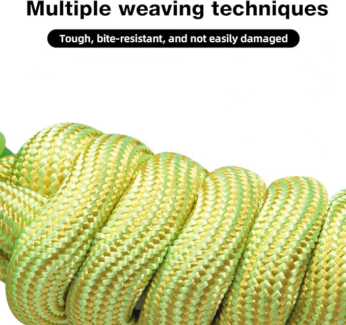 Colorful Dog Rope Chew Toy, Interactive Tug Toy for Pet Dental Health, Durable Puppy Teething Toy, Fun Indoor Outdoor Pet Play Supply for All Dogs (Unicyclic Green)