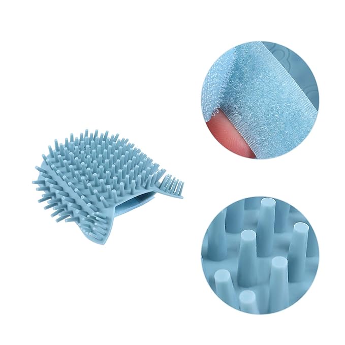 Milisten Cat Corner Self Massager Brush Silicone Pet Grooming Tool for Cats Wall Corners Collects Loose Hair Comfortable Massage
