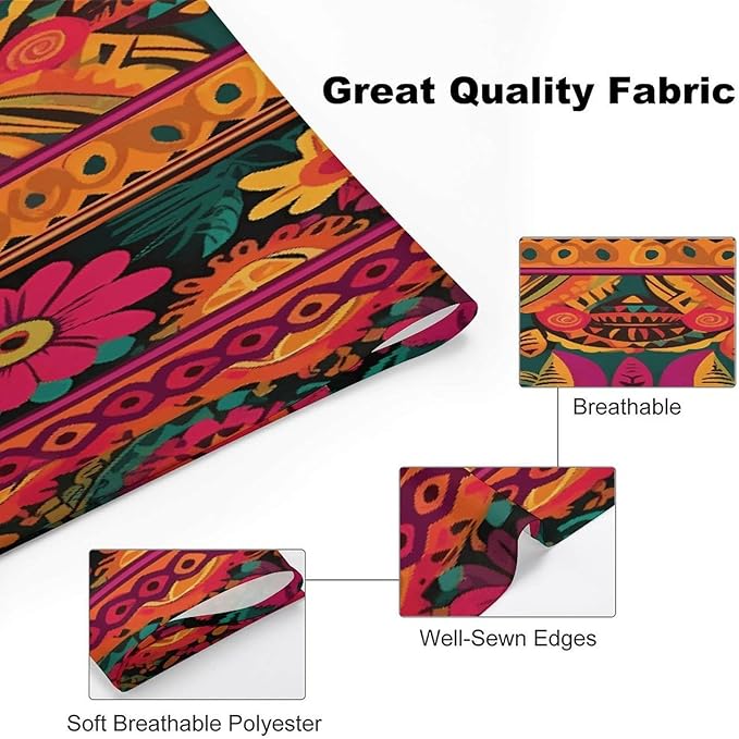 Dog Bandana Spring Pet Scarf Adjustable Triangle Mexican Folk Art Boho Printing Dog Bib Washable Polyester Puppy Bandana for Small Medium Large Dogs Cat Birthday Party Supplies