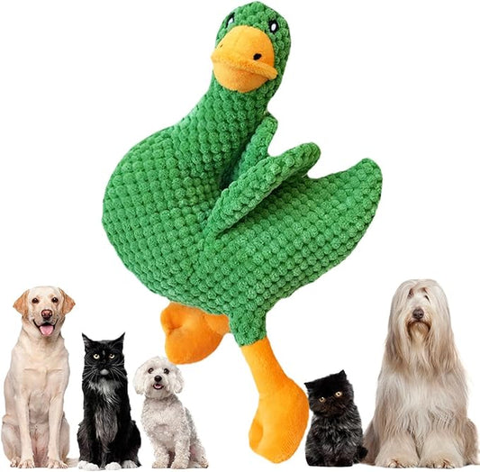 Dog Chew Toys - Chew Toys for Aggressive Chewers, Plush Duck Pet Supplies, Squeaky Calming Plush Stuffed Animals, Dog Teething Game with Squeaker for Puppy Small Medium Large Breed Home Travel