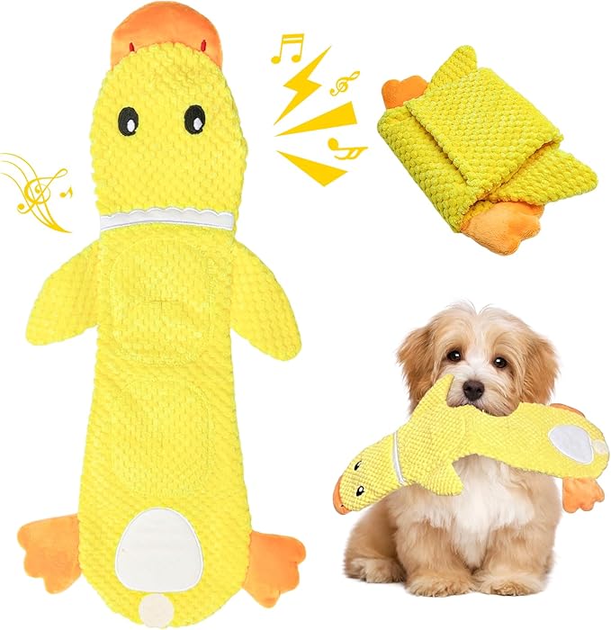 2 Pack Tough Interactive Tug of War Dog Toys for Small Dogs, Interactive Puzzle Toys,Squeaky & Crinkly, Stuffing-Free with Treat Pockets and a Water Bottle Pocket, Ideal for Puppy Small Pet Dogs
