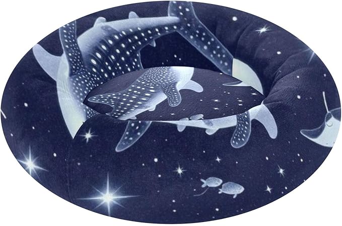 Pet Cat Beds Warm & Soft fluffier Puppy Beds for Small Size Pets Supplies Night Ocean Whale