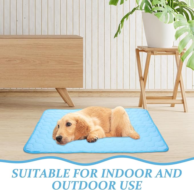 TOYANDONA Pet Cooling Mat for Dogs Large 70x55 Cm Non-Toxic Self-Cooling Pad Washable Dog Sleep Mat Comfortable Supplies