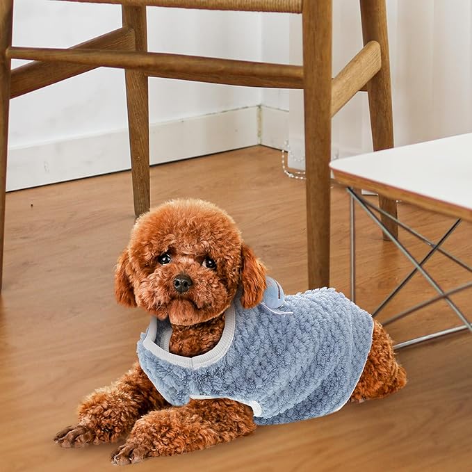 Bee Dog Vest Costume Small Dog Shirt Denim Blue Pet Clothes XL Size Party Supplies