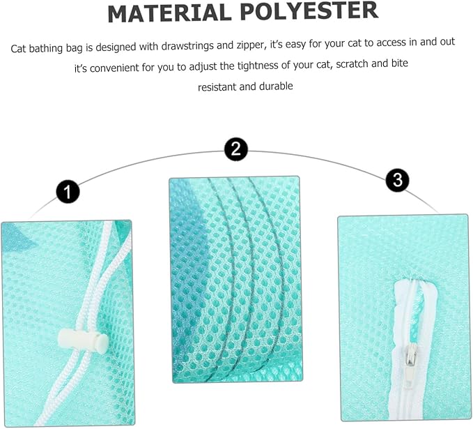 Breathable Three Cat Grooming Bag for Easy Nail Trimming Bathing and Cleaning Versatile and Compact for Kittens and Cats Random Style