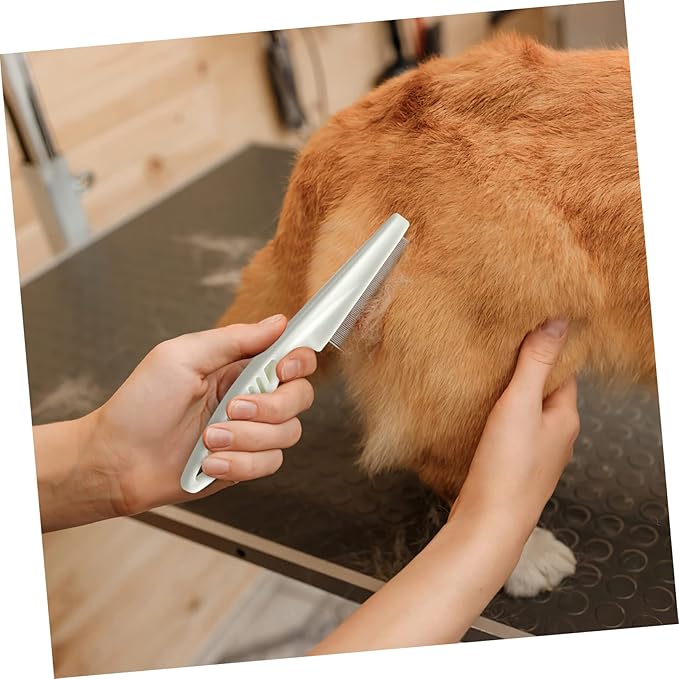 Toyvian 3pcs Dog Cat Grooming Kit Stainless Steel Comb Set for Hair Removal Tangle Combouts