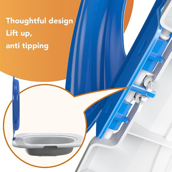 Cat Toilet Training Kit, Detachable Design for Easy Cleaning Reusable Removable Pet Toilet Trainer Seat Universal Reusable Environmentally Friendly Cat Toilets Trainer for Pet (Blue)