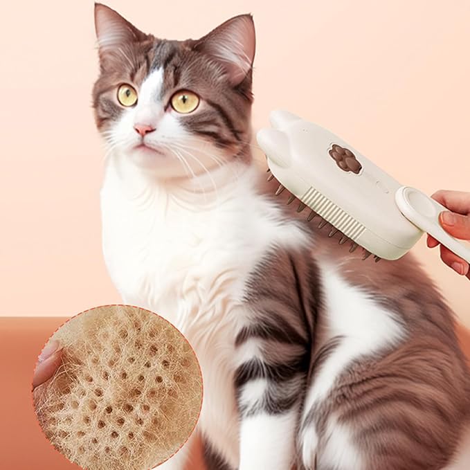 Brosse Vapeur Chat, Multi-Function Cat Grooming Brush Removing Loose Hair, Brosse Pour Chat, Cat Hair Brush For Short, Medium, And Long Pet Hair For Cats And Small (A)