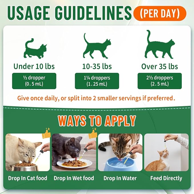 Cat L-lysine Supplement for Cats, Liquid Lysine for Cats - Immune Support Lysine Drops for Feline Respiratory, Sneezing, Runny Nose, Eye Function, Natural Strengthen Defenses, Chicken Flavor 60 ML