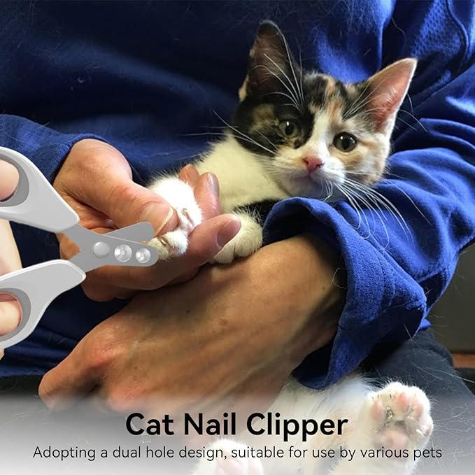 Cat Nail Trimmer – Pet Nail Scissors – Splash-Resistant Puppy for Cats and Dogs Care at Home Veterinary Travel Camping Outdoor