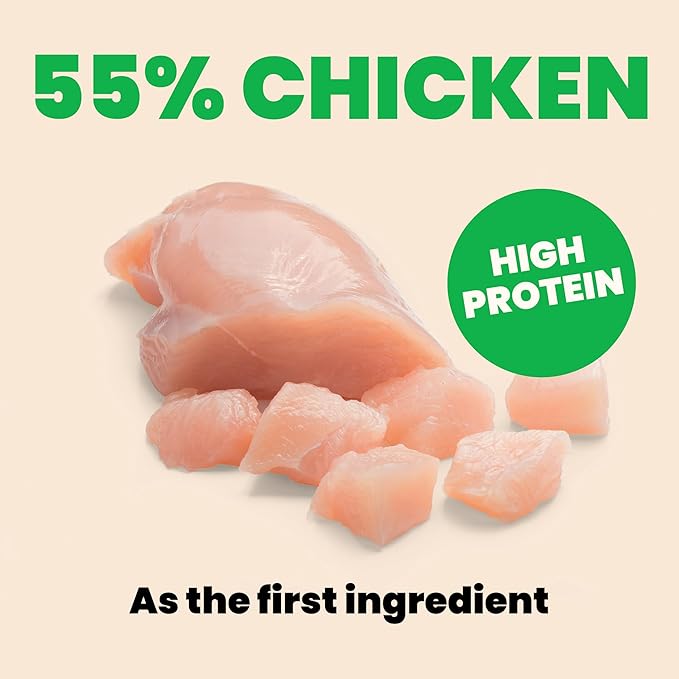 almo nature HQS Natural Wet Dog Food Chicken with Beef Entree, Grain Free, Additive Free, Low Fat, GMO Free, 5.5oz Pack of 12