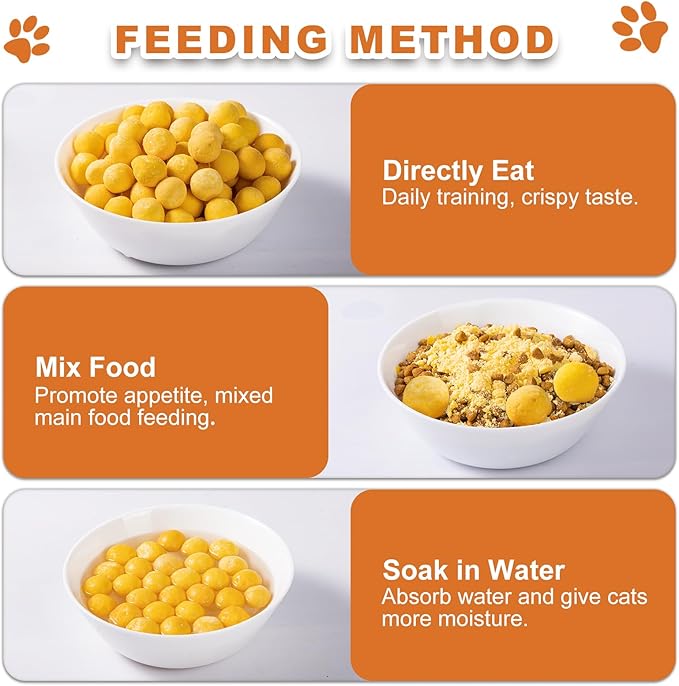 Dylan's cabin Freeze Dried Quail Egg Yolk - Single Ingredient Cat and Dog Treats Raw Natural Healthy Tasty Snacks for Training (198g)