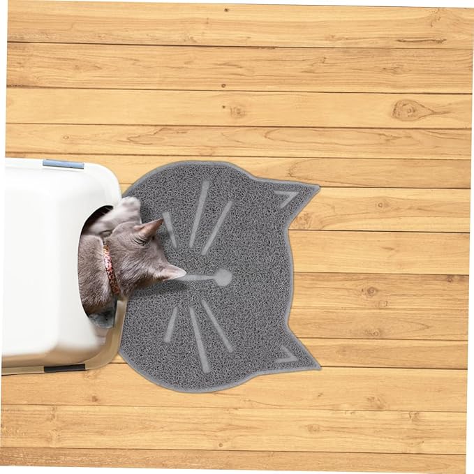 DOITOOL 3 Pcs Non-Slip Cat Litter Mat Pet Litter Tracking Mat for Cat Large Cat Feeding Pad