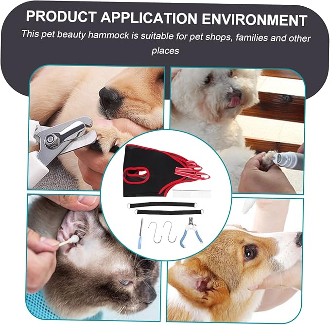 GALPADA 1set Pet Nail Trimming Hammock for Dogs and Cats Ergonomic Grooming for Easy Nail Care Lightweight and Washable Grooming Supplies