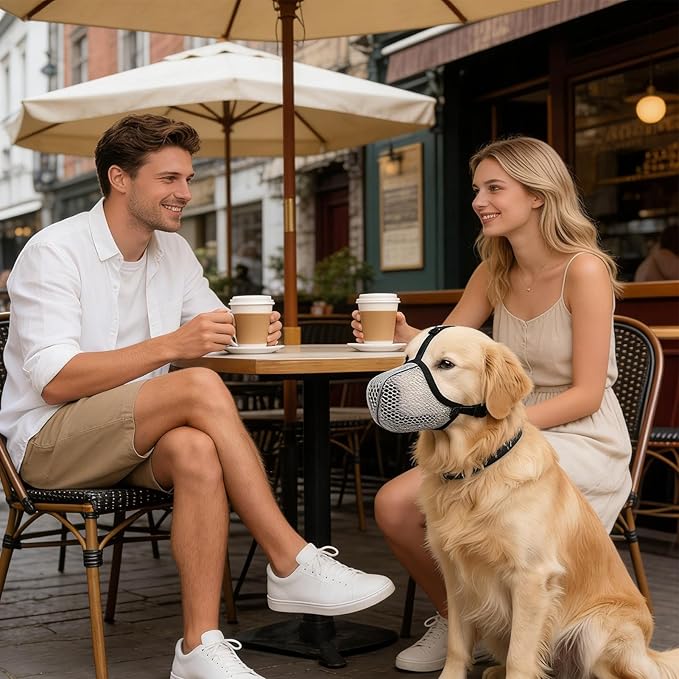 Large Dog Muzzle,Soft Anti-Bark Reflective,Anti-Bite Soft Muzzle for Dogs | for Small Medium Large Puppy Stop Scavenging Grooming Barking Vet Visit