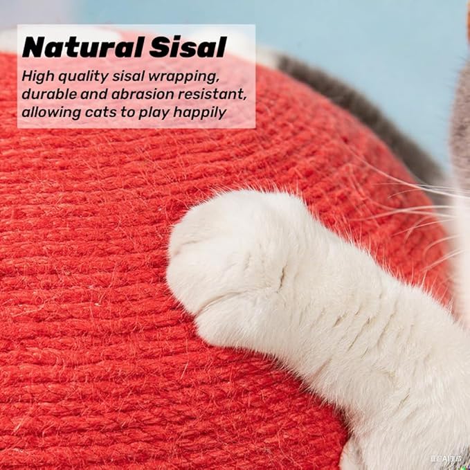 Mushroom Cat Scratching Post Cute Kitten Scratching Board with Natural Sisal Rope for Kittens and Small Cats