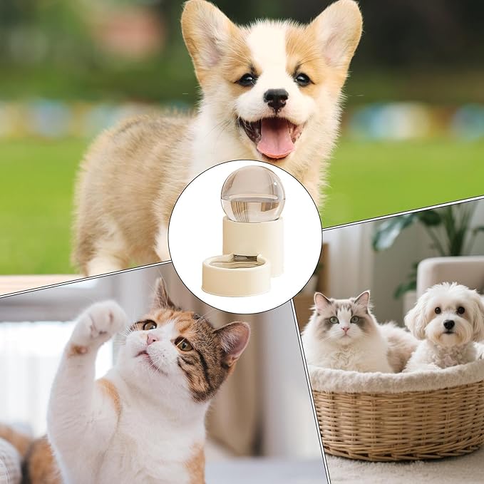 Automatic Pet Feeder - Large Capacity Dog Food, Water Dispenser Bowl Feeding System Reliable Continuous Supply Design for Controlled Portion Support for Puppies and Small to Medium