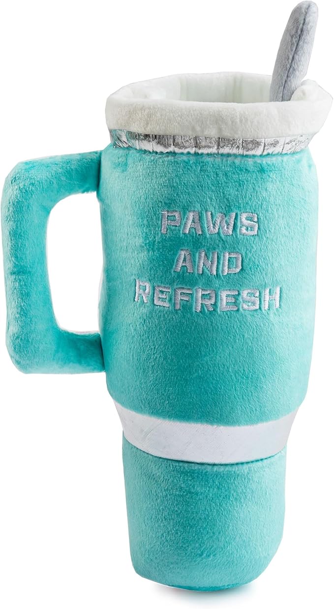 Haute Diggity Dog Snuggly Cup, Plush Designer Dog Toys with Interactive Squeaker, Stimulating Pet Enrichment, Machine-Washable & Safe Materials for All Breeds, One Size