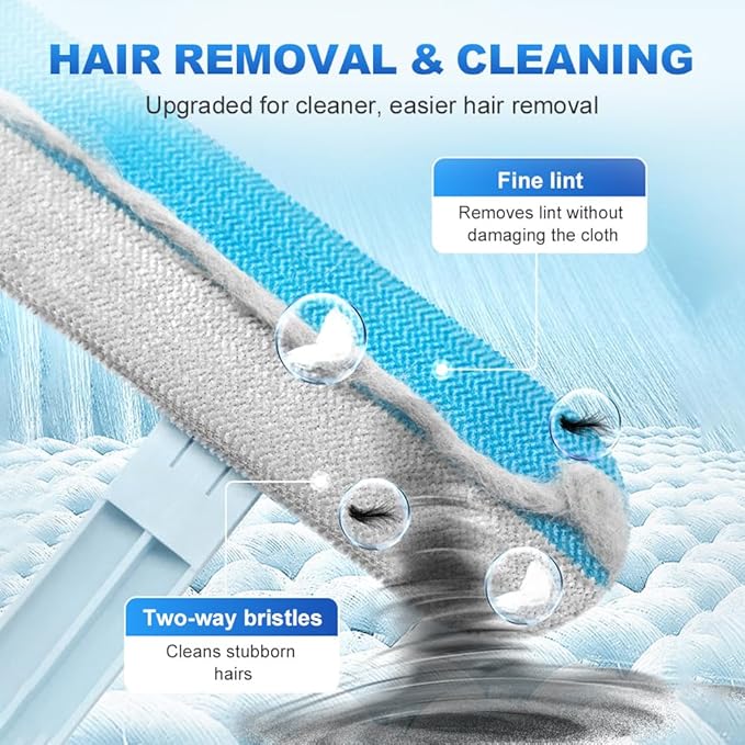 4 in 1 Pet Hair Removal Tool, Multifunctional Pet Hair Remover, Long Handle Cat and Dog Hair Removal, Washable Cat Hair Remover Brush for Car, Couch, Carpet, Clothes, Window and Laundry (3 Pcs)