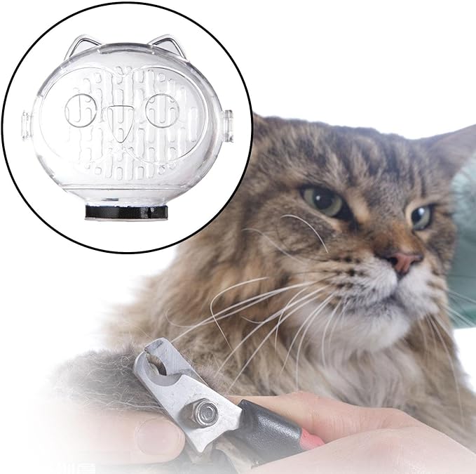Cat Muzzle Hood Anti Bite Mouth Cover for Nail Trimming & Grooming, TPE Material, Fits .5-5kg Cats (15-22cm Neck)