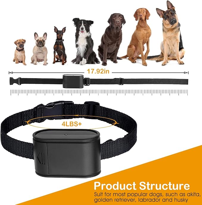 Moclever Electric Wireless Dog Fence Receiver Collar, Covers 1.2 Acre Pet Boundary Containment System, Tone Shock Waterproof, Buried 984 FT Wire for Small Medium Large Dogs