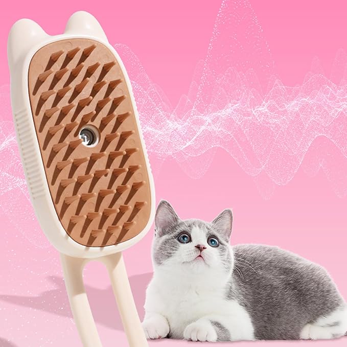 Cats Grooming Brush with Steams Hair Growth Stimulators Multifunctional Pet Brush for Daily Use and Relaxation