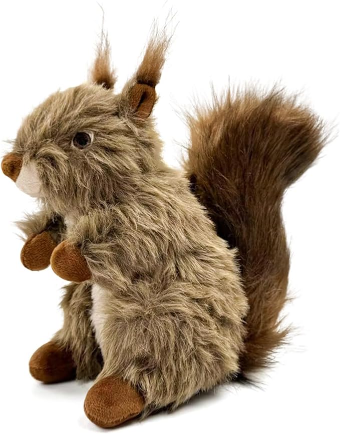 Realistic Squirrels Dog Toy with Squeaker Sound Interactively Pet Supplies for Anxieties Reliefs and Boredom Dog Anxieties Reduction Toy
