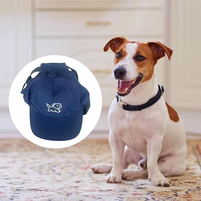 Permeable Cotton Dog Hat with Regulable Strap Sun Protective Baseball Puppies Headwear Pet Supply Pet Sun Protecting