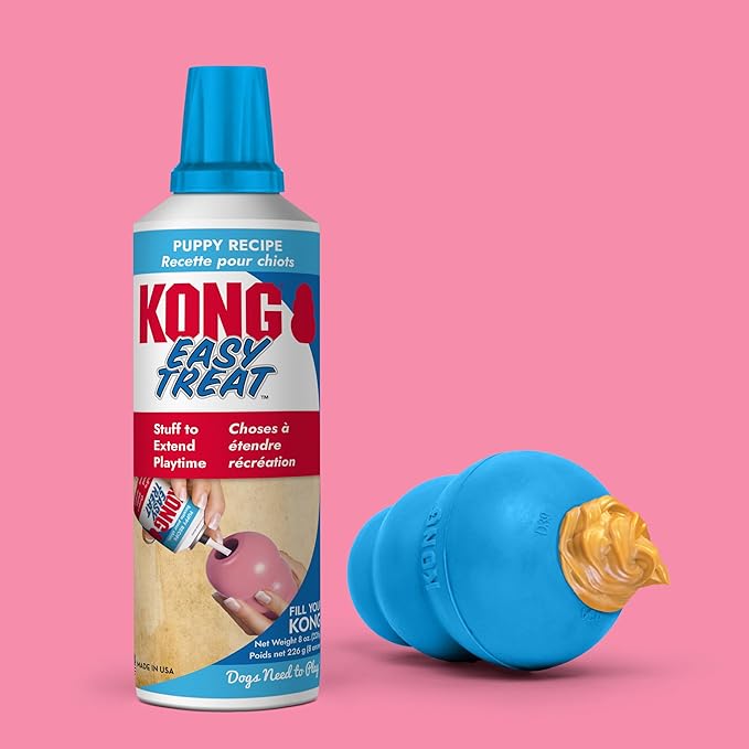 KONG Easy Treat Dog Paste 3-Pack – Mess-Free Stuffing Toys, Training & Reward Treats, Made in USA, Highly Digestible, No Refrigeration Needed (Puppy)
