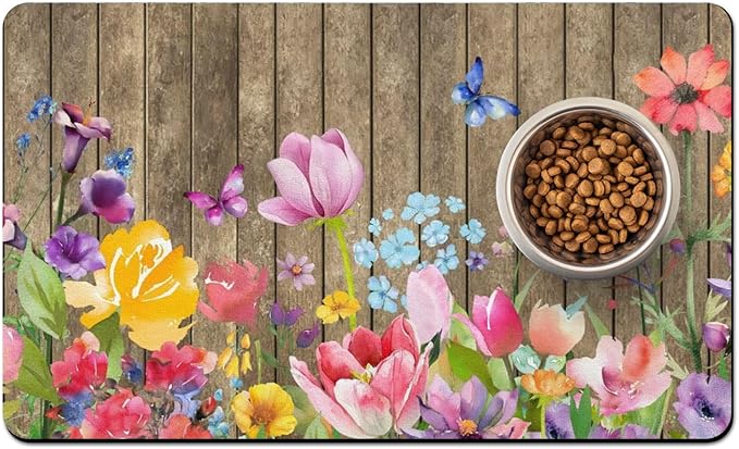 Dog Food Mats for Floors Absorbent, Non-Slip Quick Dry Dog Mat for Food and Water, Cat Pet Food Mat Pet Supplies